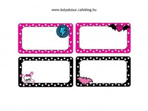 monster high füzetcimke