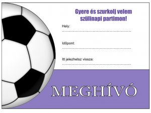 foci meghívó lila