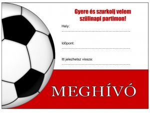 foci meghívó piros
