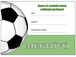 foci meghívó zöld